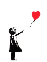 BANKSY “Girl With Balloon” Reproduction on Canvas ready To Hang 26 x 40 Inches