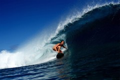 Giant Wave Girl Sea Surfing Sports Surf Riding Wall Art Home – POSTER 20×30