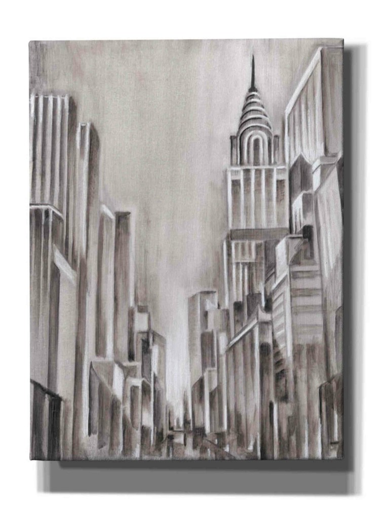 Epic Graffiti ‘Art Deco Cityscape I’ by Ethan Harper Giclee Canvas Wall Art