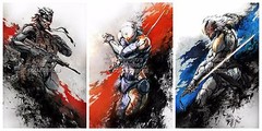 Metal Gear Solid Snake Raiden Ninja 1 2 3 PS1 PS2 PS3 POSTER MADE IN USA MGSSET1