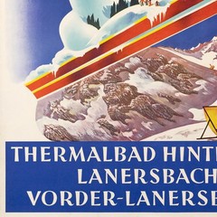 Austria – Zillertal thermalbad hintertux lanersbach – 1955 Retro Travel Poster
