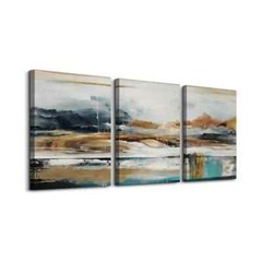 3pcs Abstract Black and White Design Wall Art Canvas Unframed/Framed
