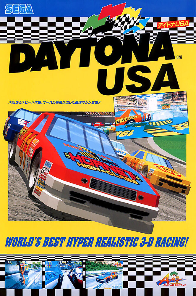 Daytona USA Arcade Sega Saturn Premium POSTER MADE IN USA – OTH495