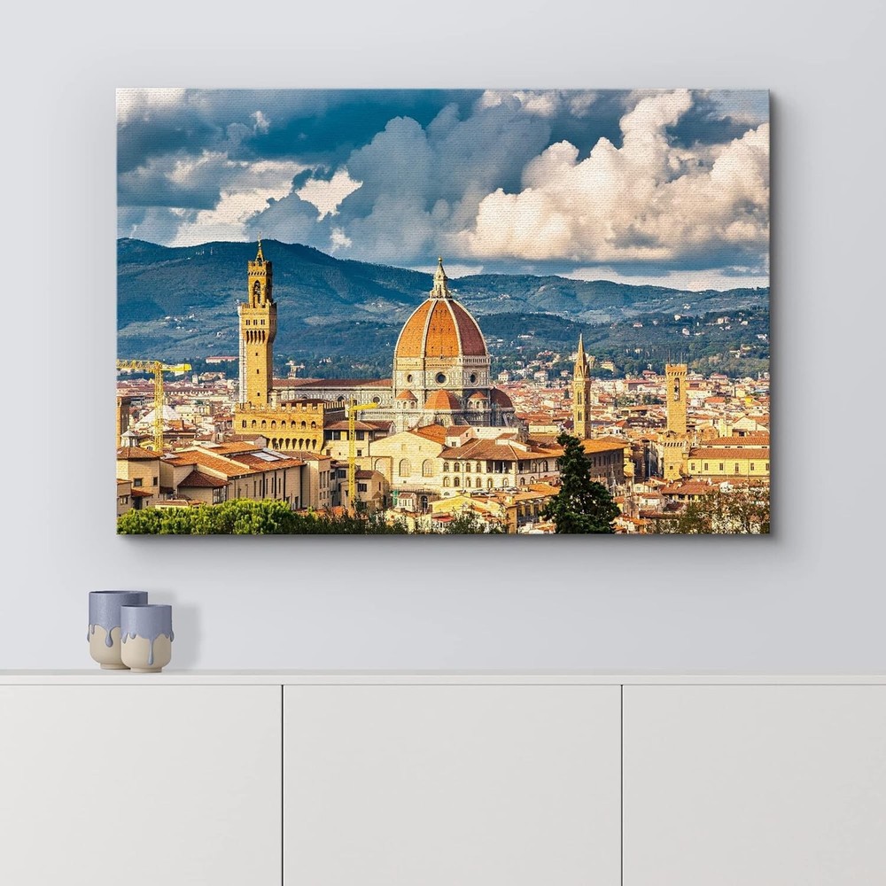 Wall26 Florence and Duomo Cathedral, Italy View Canvas Print Wall Art