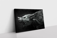 Norse Wolf Art Print | Framed Canvas Viking Warrior Wall Hanging Fighter Art