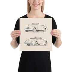 1939 Buick Special 46C Convertible 12 in. X 12 in. Poster