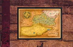 Gothic 3 In-Game World Map – Detailed, High-Quality Fantasy Map Poster