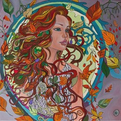 AUTUMN – HD PRINT Canvas – LEMINX – Wall Art Woman Portrait Contemporary Decor
