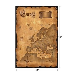 Europe Vintage Antique Style Map Cool Wall Decor Art Print Poster 12×18