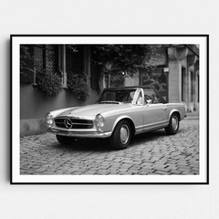 Classic Mercedes Benz Convertible Vintage Sports Cars Wall Art Poster Print