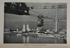 Antique Art Print Chicago Worlds Fair Sky Ride Car 1933 American History