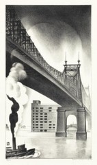 Queensboro Bridge : Louis Lozowick : 1930 : Archival Quality Art Print