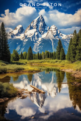 Grand Teton National Park Poster Premium Photo Print Wall Art 4 Sizes #2