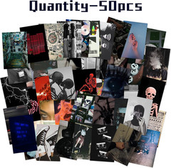 50PCS Grunge Aesthetic Picture, 50 Set 4X6 Inch, Collage Print Kit, Cool Room De