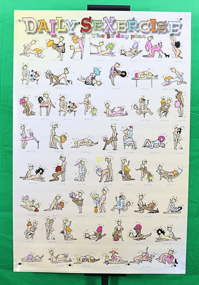 Daily Sexercise noveltie poster 24″ X 36″ NOS (b679)