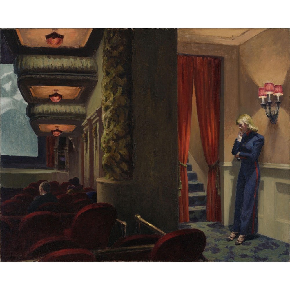 Edward Hopper – New York Movie – 30×40 Inch Rolled Canvas Wall Art Print