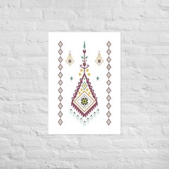 Beaded Droplet Poster Purple Matte