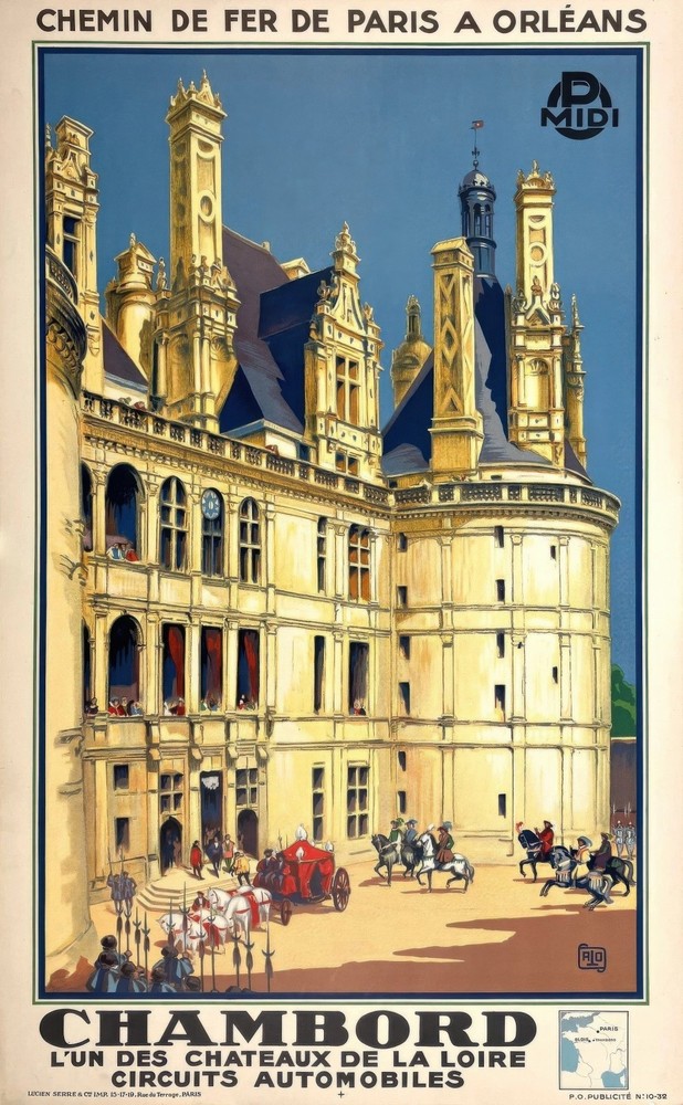 12842.Wall Decor Poster.Interior art.Chambord Castle Travel France Chateau
