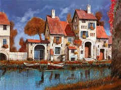 stretched Canvas art print giclée – poster – pillow. la cascina sul lago