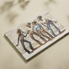Ernie Barnes Street Corner Harmony Canvas Print African American Art Wall Decor