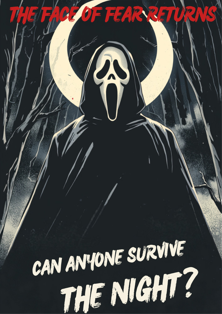 Scream Wall Collage Comic Style Poster