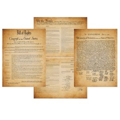 Wallbuddy The Constitution of the United states of America Set of 4 Prints U…