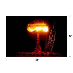 Nuclear Detonation Test Nevada 1957 Photo Art Print Poster 24×36 inch