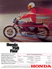 1969 Honda CB 750 Four – Promotional Advertising Poster