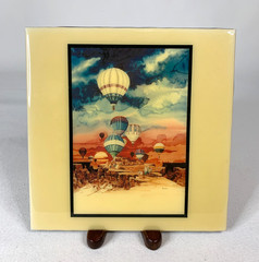 Art Tile Ceramic Atkinson Albuquerque Balloon Festival Square Made in France 8×8