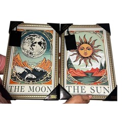 Sapna Shah Framed Wall Art Set Medium Multicolor Tarot Sun and Moon Designs
