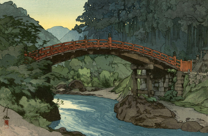 Japanese Art Woodblock Print «Sacred Bridge» YOSHIDA HIROSHI Shin Hanga