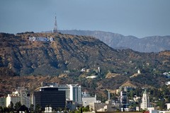 Los Angeles California Skyline Hollywood Sign Photo Photograph Poster 36×24
