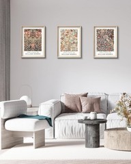 William Morris Canvas Wall Art Set 16x12in Framed Floral Vintage Decor
