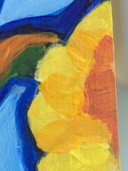 Darling Daffodils In A Fish Bowl 8″X8″X.75″ Canvas Board Acrylic Paints