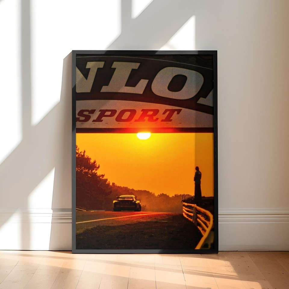 Le Mans 24hr Porsche Poster Vintage Motorsport Racing Wall Art Unframed