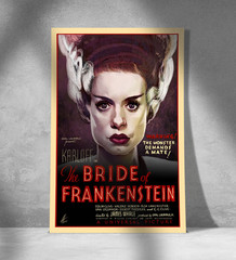 Bride of Frankenstein Art Print – Classic Universal Monsters Horror Poster