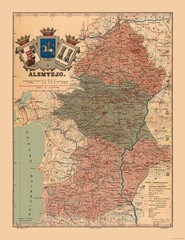 Historic Map – Alentejo Portugal – Martine 1904 – Vintage Wall Art