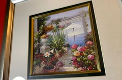Floral Rose Print Framed Greenbrier International Double Matted Flower Picture