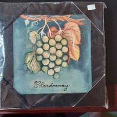 Chardonnay Wine Canvas Wall Art for Kitchen Dining Room Decor, Chardonnay Wine