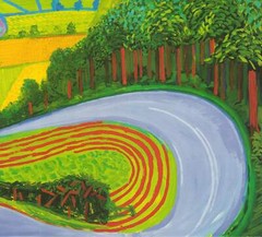 DAVID HOCKNEY Garrowby Hill 24″ x 25″ Poster 2019 Pop Art Multicolor, Green