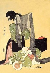 Japanese Mother and Child by Utamaro – Art Print