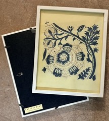 Set Of 2 Pottery Barn Framed Floral Foliage Art Prints Wall Decor 8.5×10.5