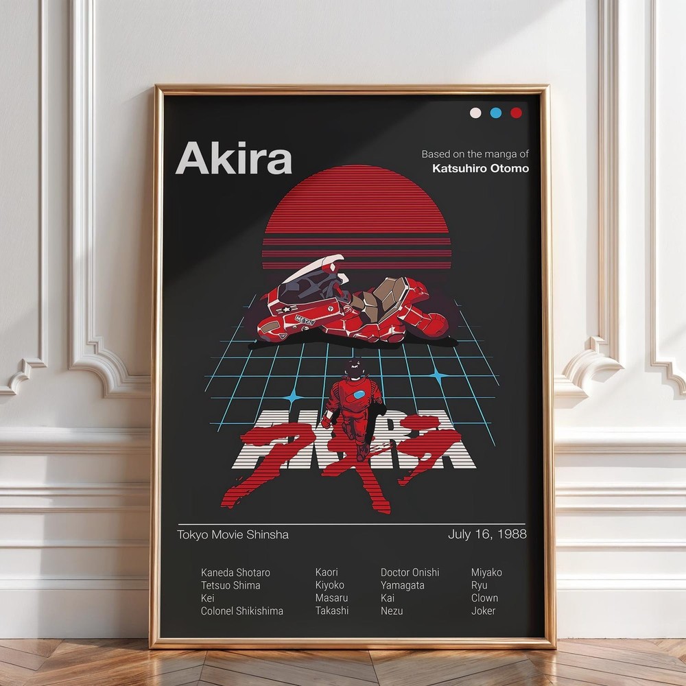 Akira Cyberpunk Anime Poster Retro Vintage Wall Art Print Gift