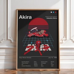 Akira Cyberpunk Anime Poster Retro Vintage Wall Art Print Gift
