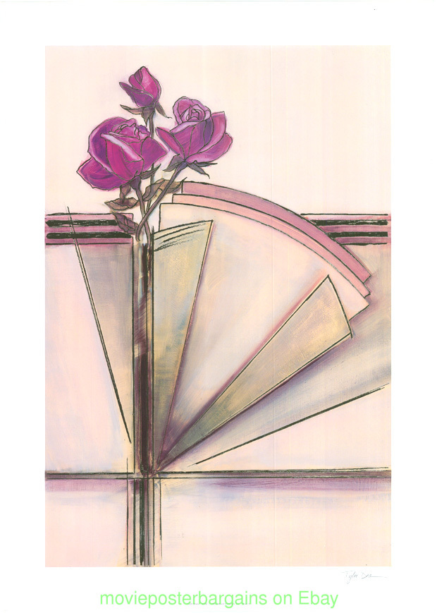 ROSES Silver Foil MIRAGE ED. Gallery Print Poster TYLER DEAN Art AUTOGRAPHED