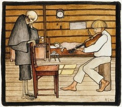 Hugo Simberg Death Listens : Archival Quality Giclée Art Print 1897