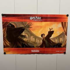 2007 Harry Potter And The Deathly Hallows Borders Book Store Vintage Y2K Poster