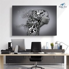 3D Effect Art Home Decor, Modern Home, Canvas Prints, Lady Portraits, Female Art