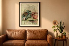 Germany Map, Germany 2D Relief Map, Germany Vintage Map – 2D Flat