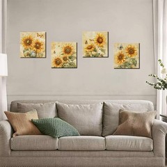 Yellow Sunflower Floral Painting Bundle